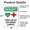 Signmission First Aid Kit AED With Symbol, 18 in W x Rectangle, Vinyl Decal OS-2PACK-EM-D-1824-V-10482 - alternate 4